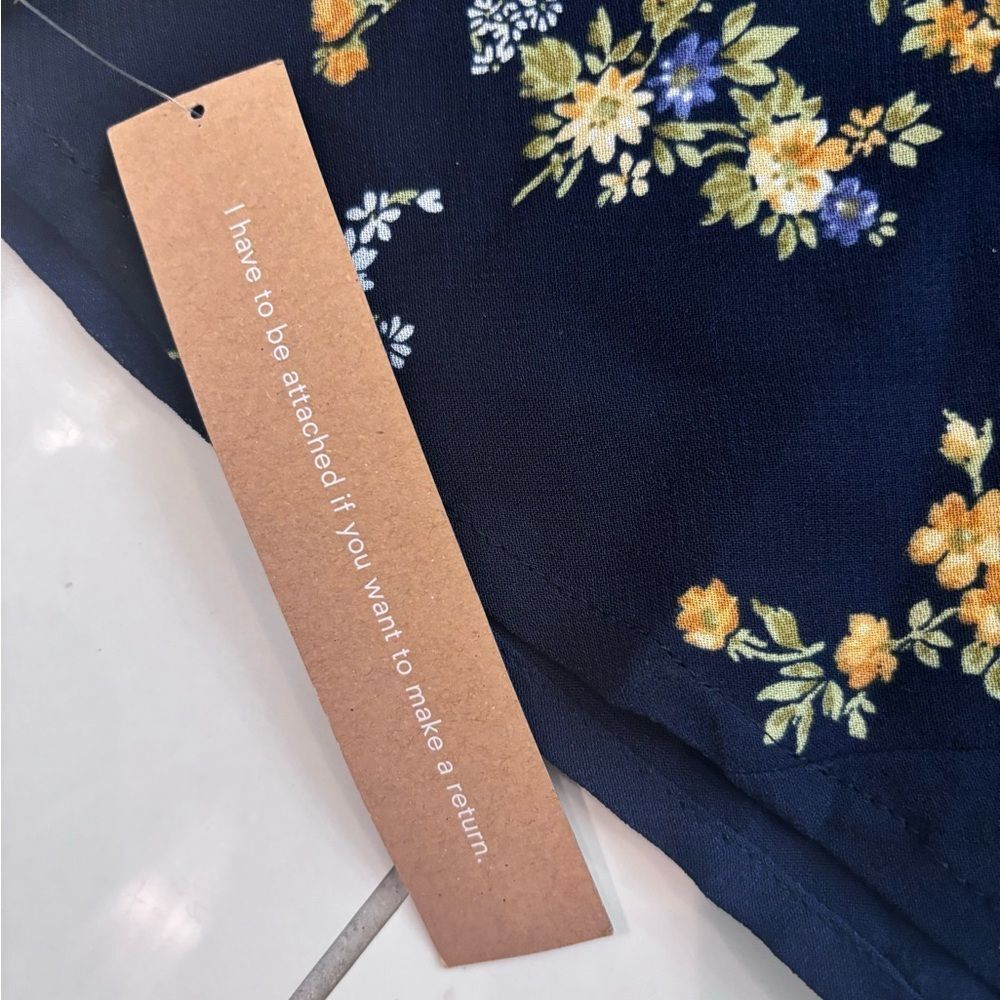 Reformation Floral Maxi Dress - Navy and Yellow - Picture 10 of 13